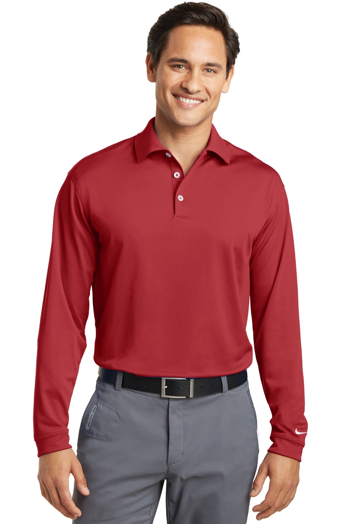 Nike Men's Tall Long Sleeve Dri-FIT Stretch Tech Polo. 604940 Corporate Apparel Shirts & Tops