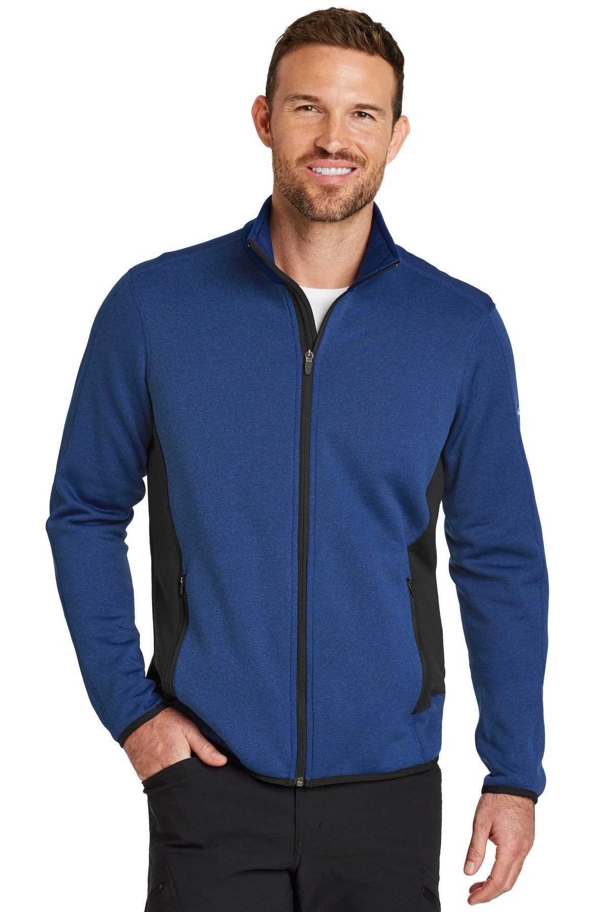 Eddie Bauer Men's Full-Zip Heather Stretch Fleece Jacket. EB238 Corporate Apparel Jackets & Vests
