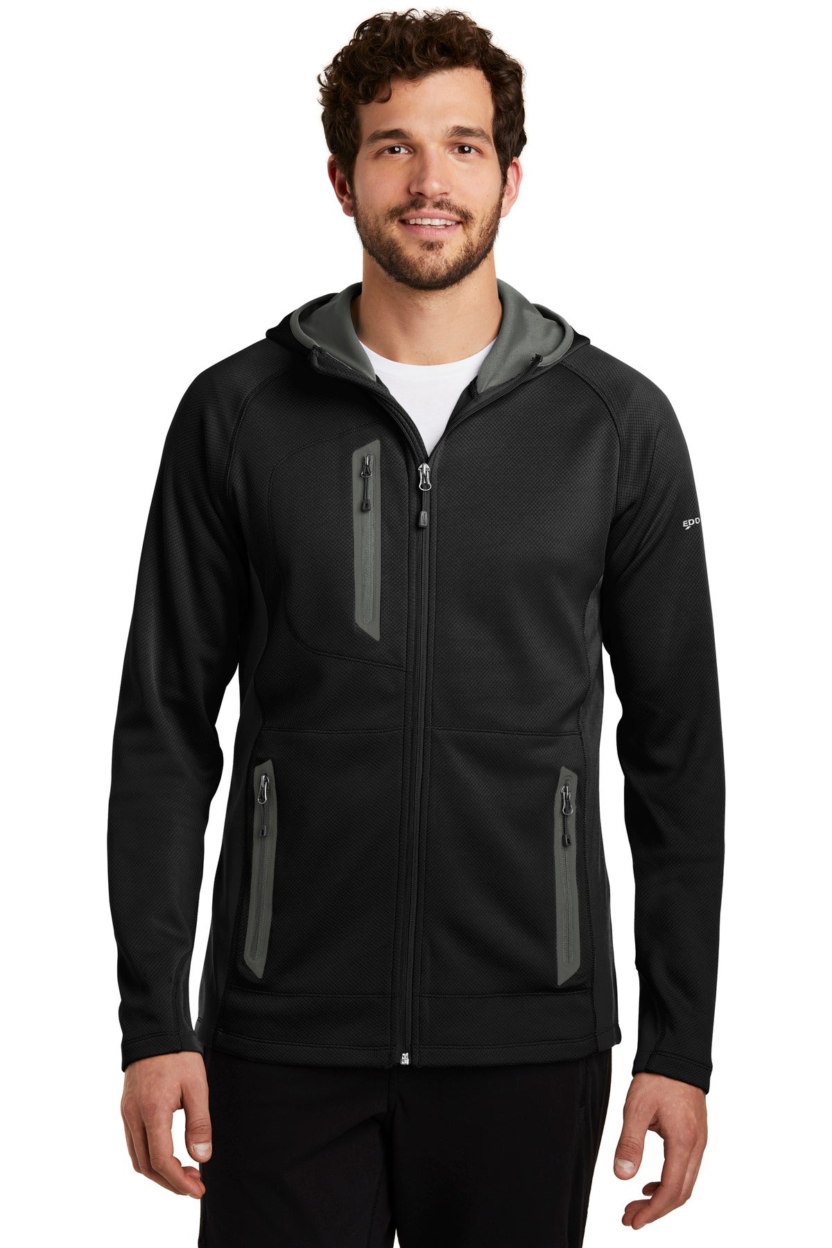 Eddie Bauer Men's Sport Hooded Full-Zip Fleece Jacket. EB244 Corporate Apparel Jackets & Vests