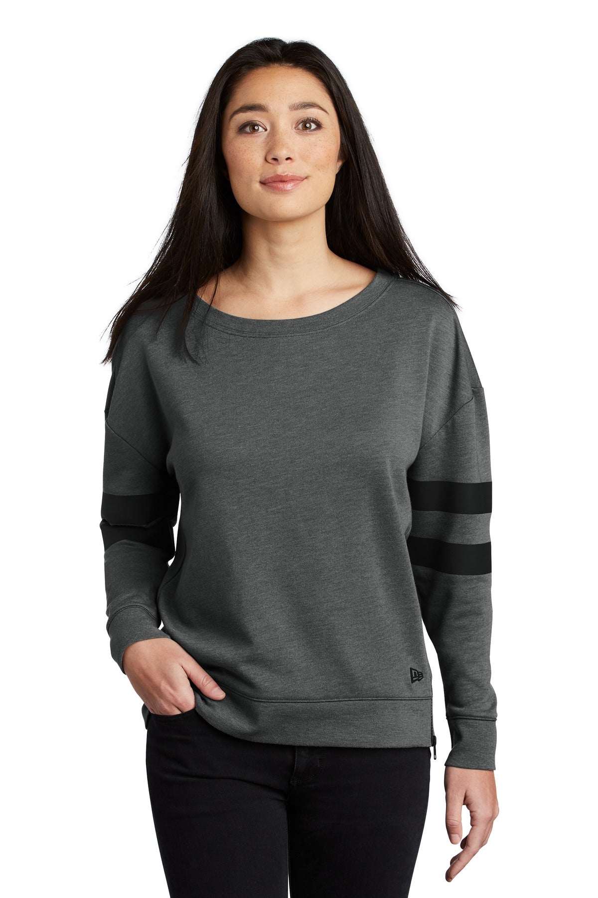 New Era Women's Tri-Blend Fleece Varsity Crew. LNEA513 Corporate Apparel Sweatshirts & Fleece
