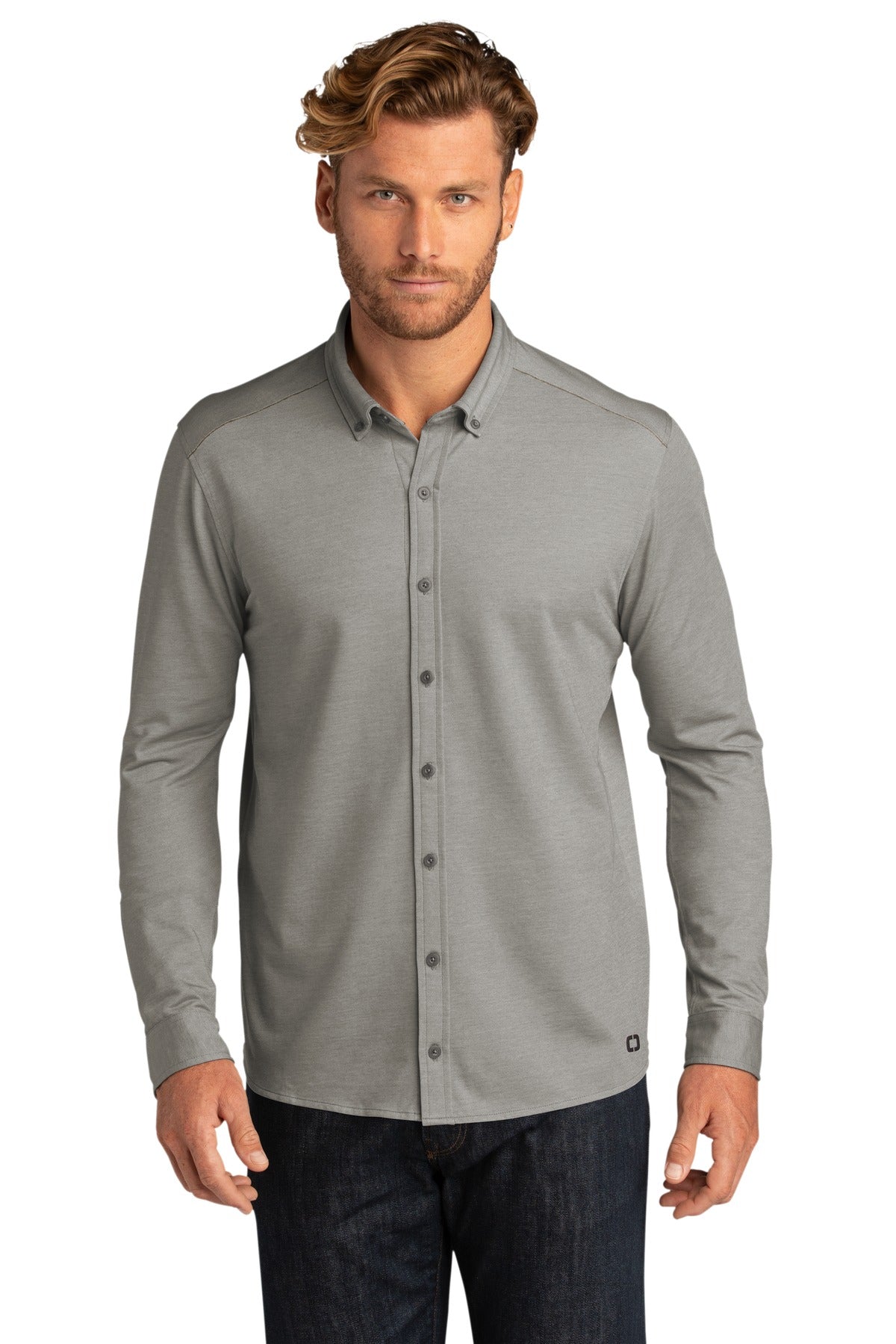 OGIO Men's Code Stretch Long Sleeve Button-Up. OG145 Corporate Apparel Shirts & Tops
