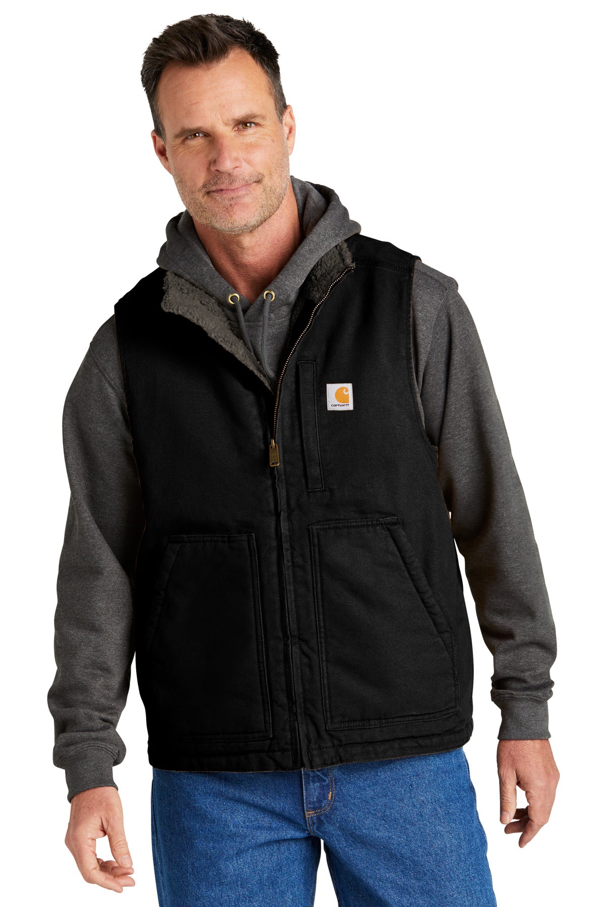 Carhartt Men's Sherpa-Lined Mock Neck Vest CT104277 Corporate Apparel Jackets & Vests