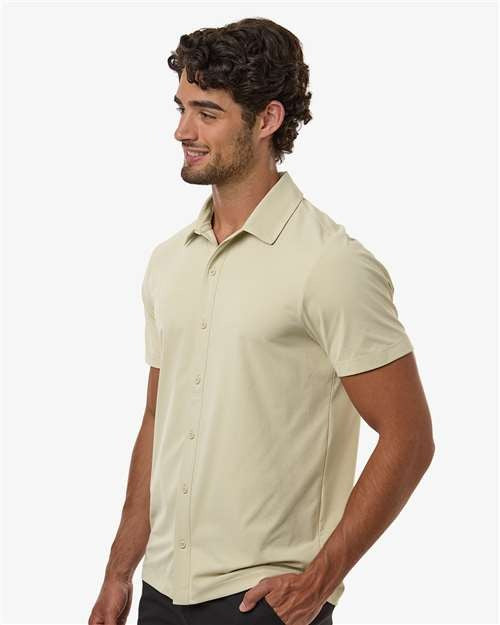 AllPro Men's Pro-Flex Sorona Button Down Short Sleeve Shirt-4