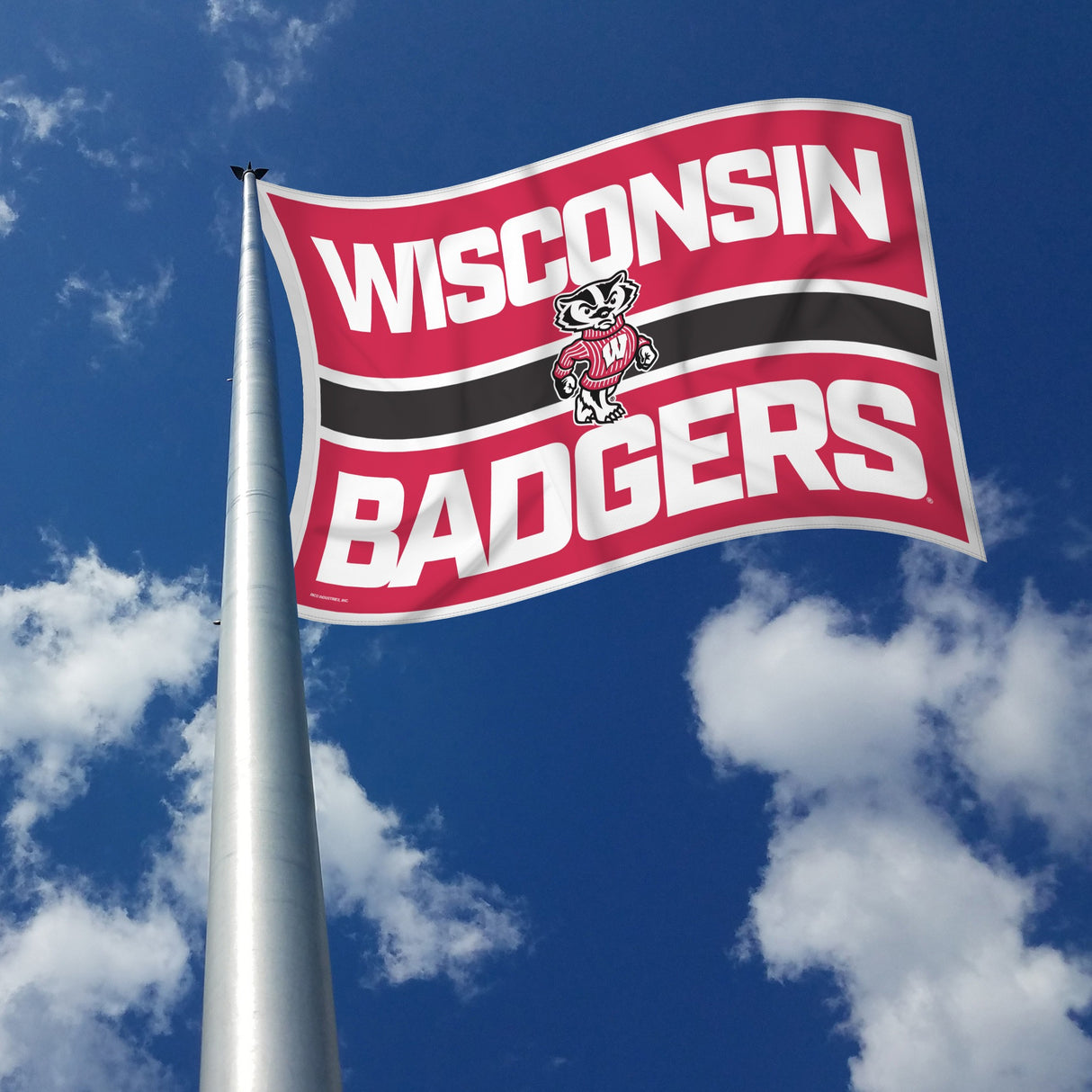 Rico Industries NCAA Wisconsin Badgers Bold 3' x 5' Banner Flag-2