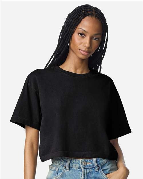 American Apparel Women's Garment-Dyed Heavyweight Cropped Tee-3
