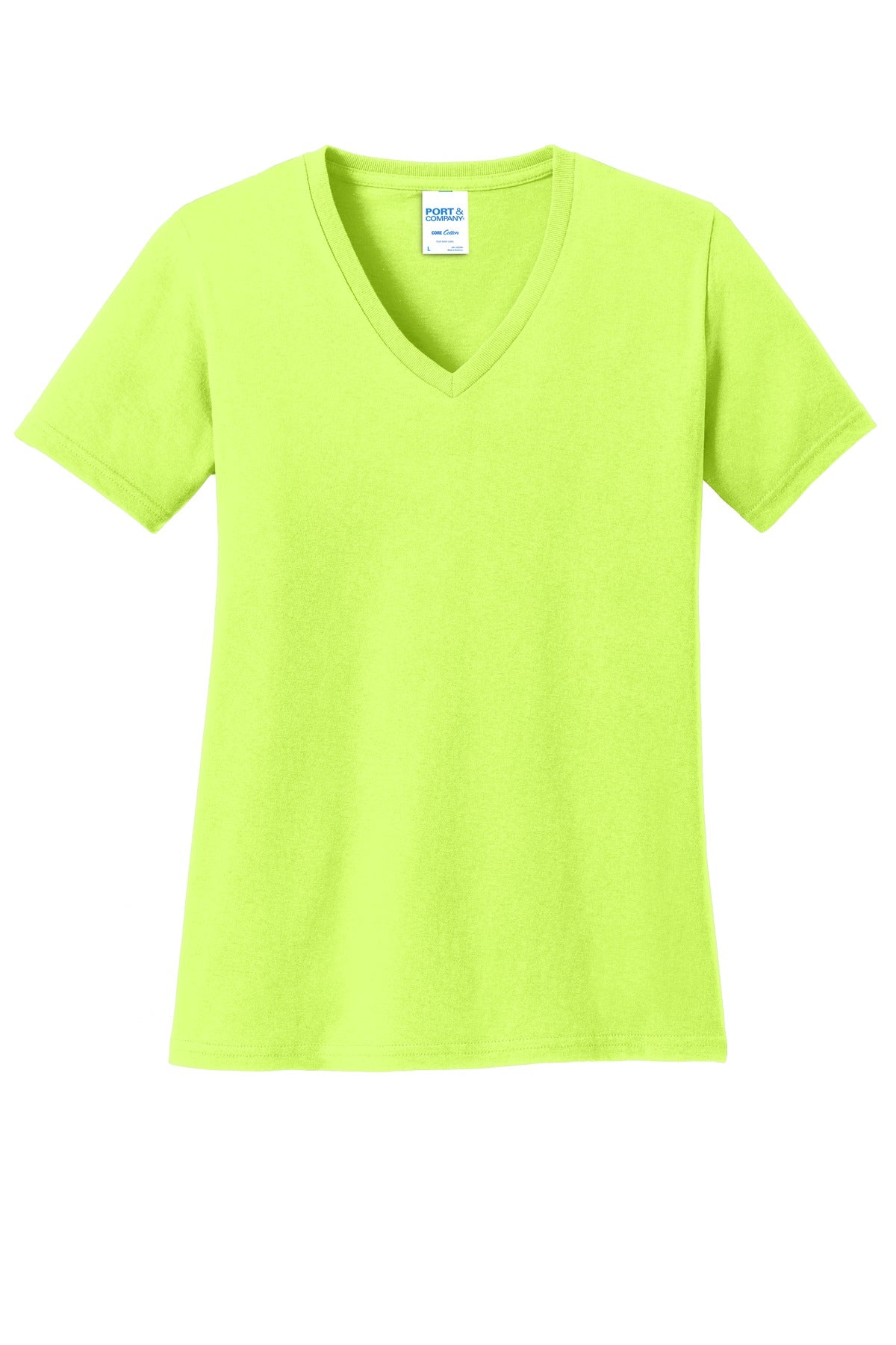 Port & Company - Women's Core Cotton V-Neck Tee Womens Apparel Shirts & Tops