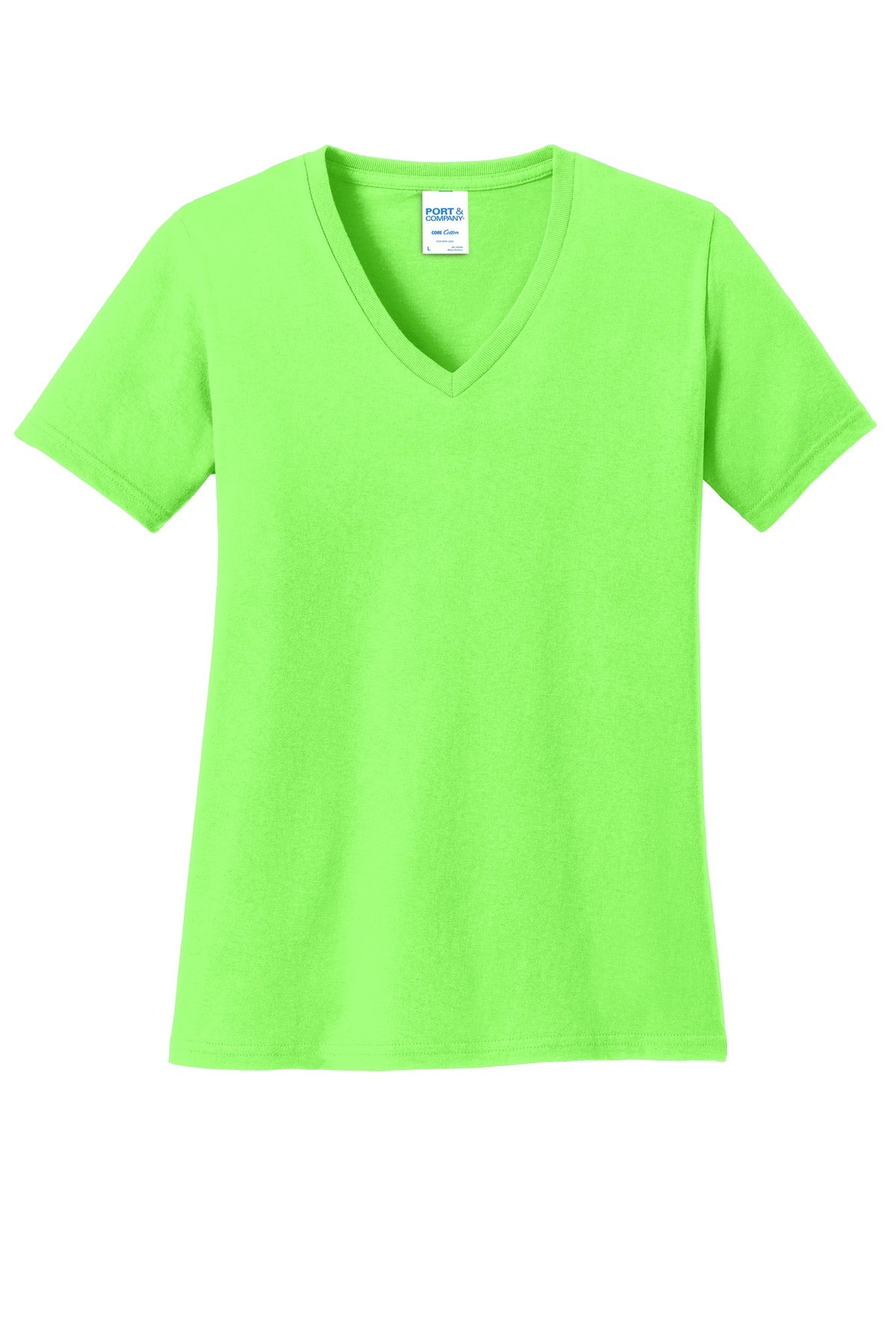 Port & Company - Women's Core Cotton V-Neck Tee Womens Apparel Shirts & Tops