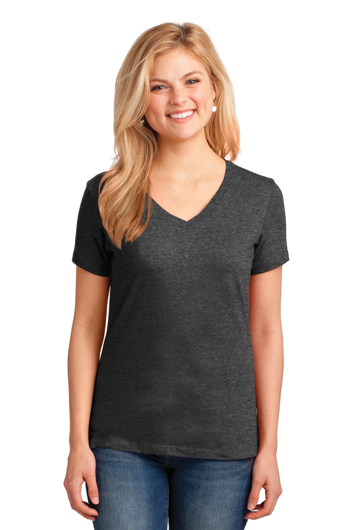 Port & Company - Women's Core Cotton V-Neck Tee Womens Apparel Shirts & Tops