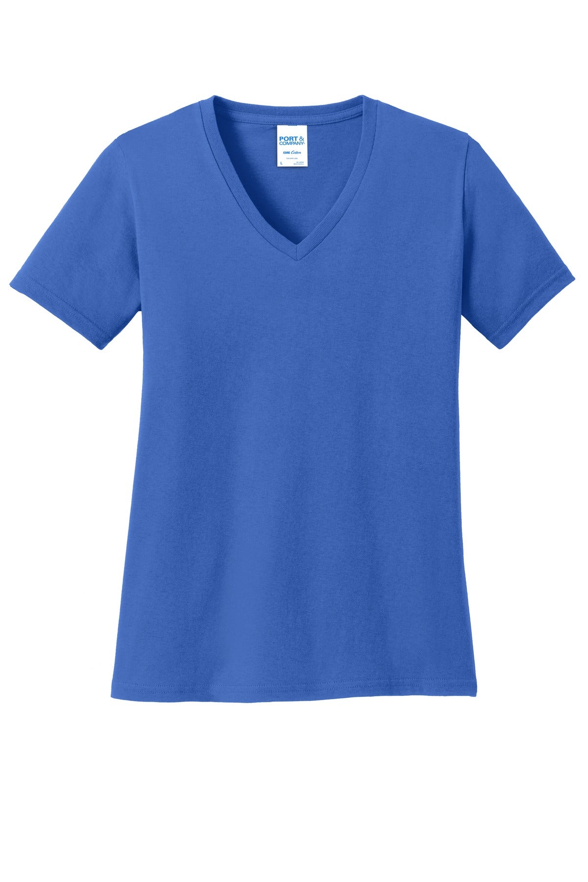 Port & Company - Women's Core Cotton V-Neck Tee Womens Apparel Shirts & Tops