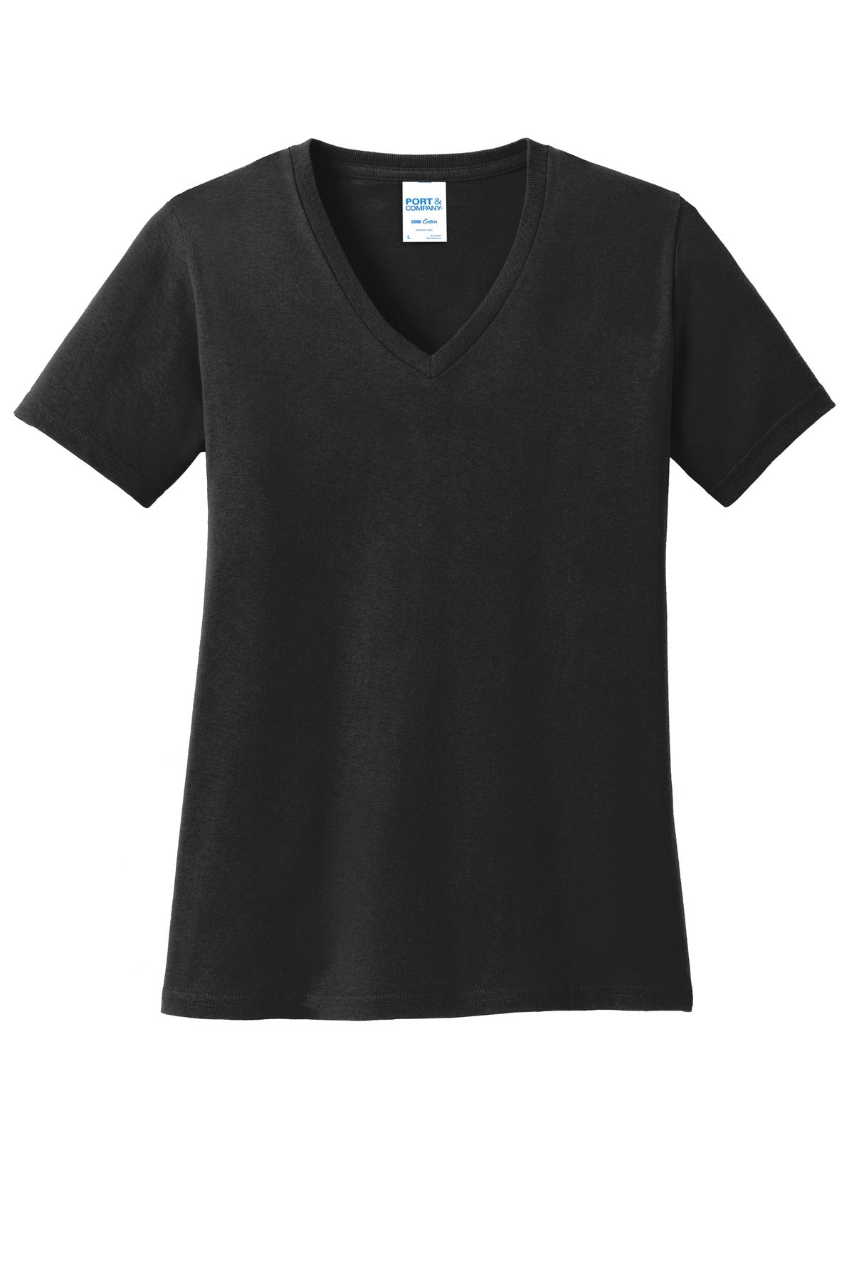 Port & Company - Women's Core Cotton V-Neck Tee Womens Apparel Shirts & Tops
