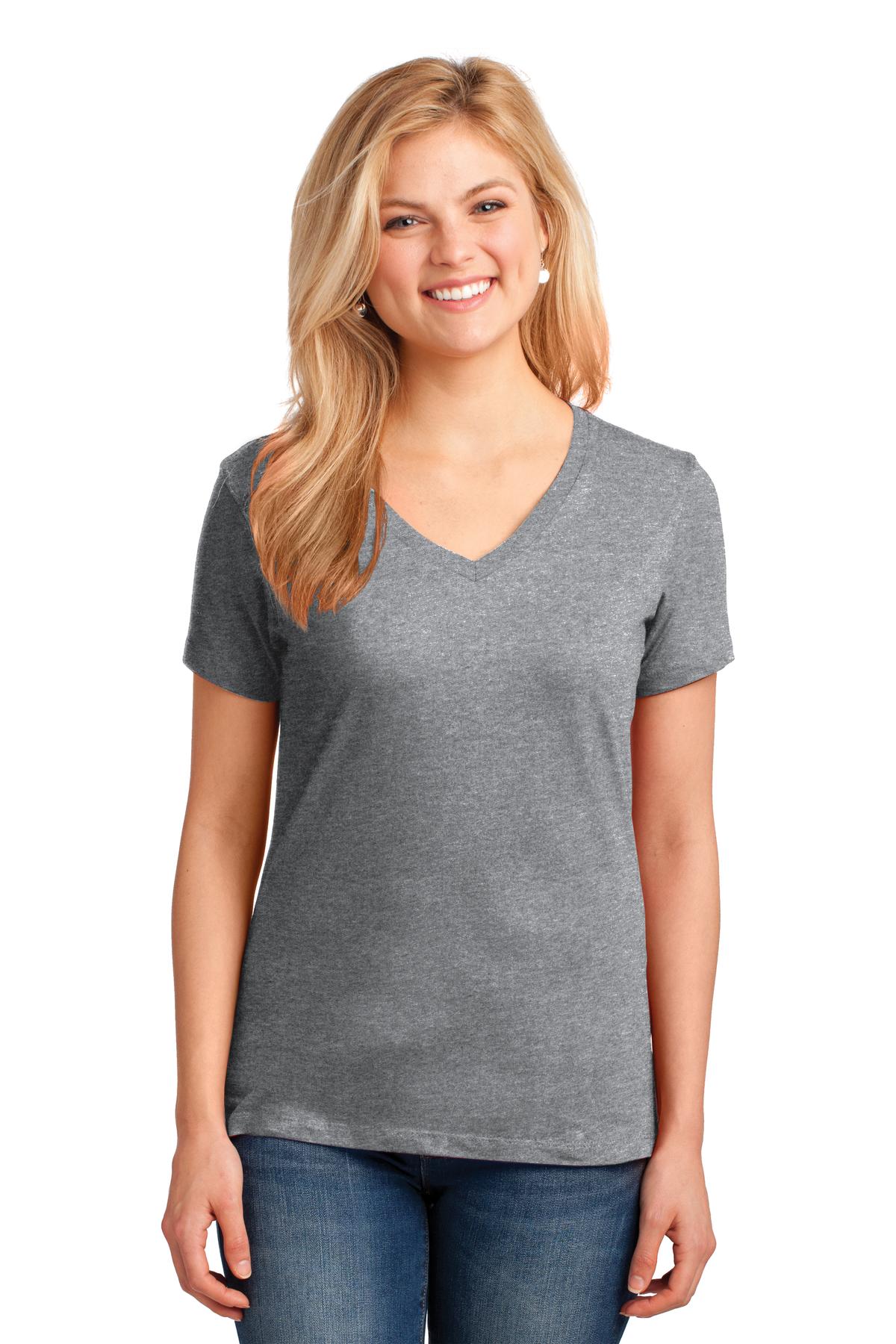 Port & Company - Women's Core Cotton V-Neck Tee Womens Apparel Shirts & Tops