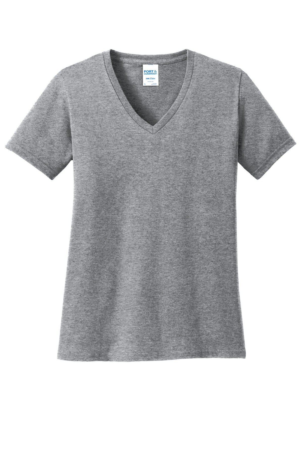 Port & Company - Women's Core Cotton V-Neck Tee Womens Apparel Shirts & Tops