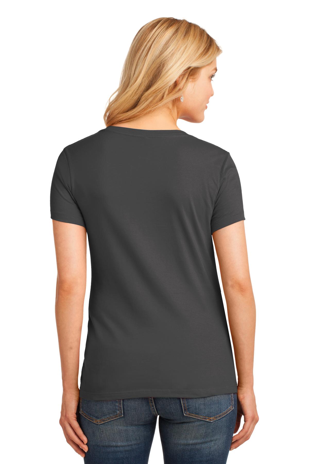 Port & Company Women's Core Cotton V-Neck Tee. LPC54V 2 of 3 Womens Apparel Shirts & Tops