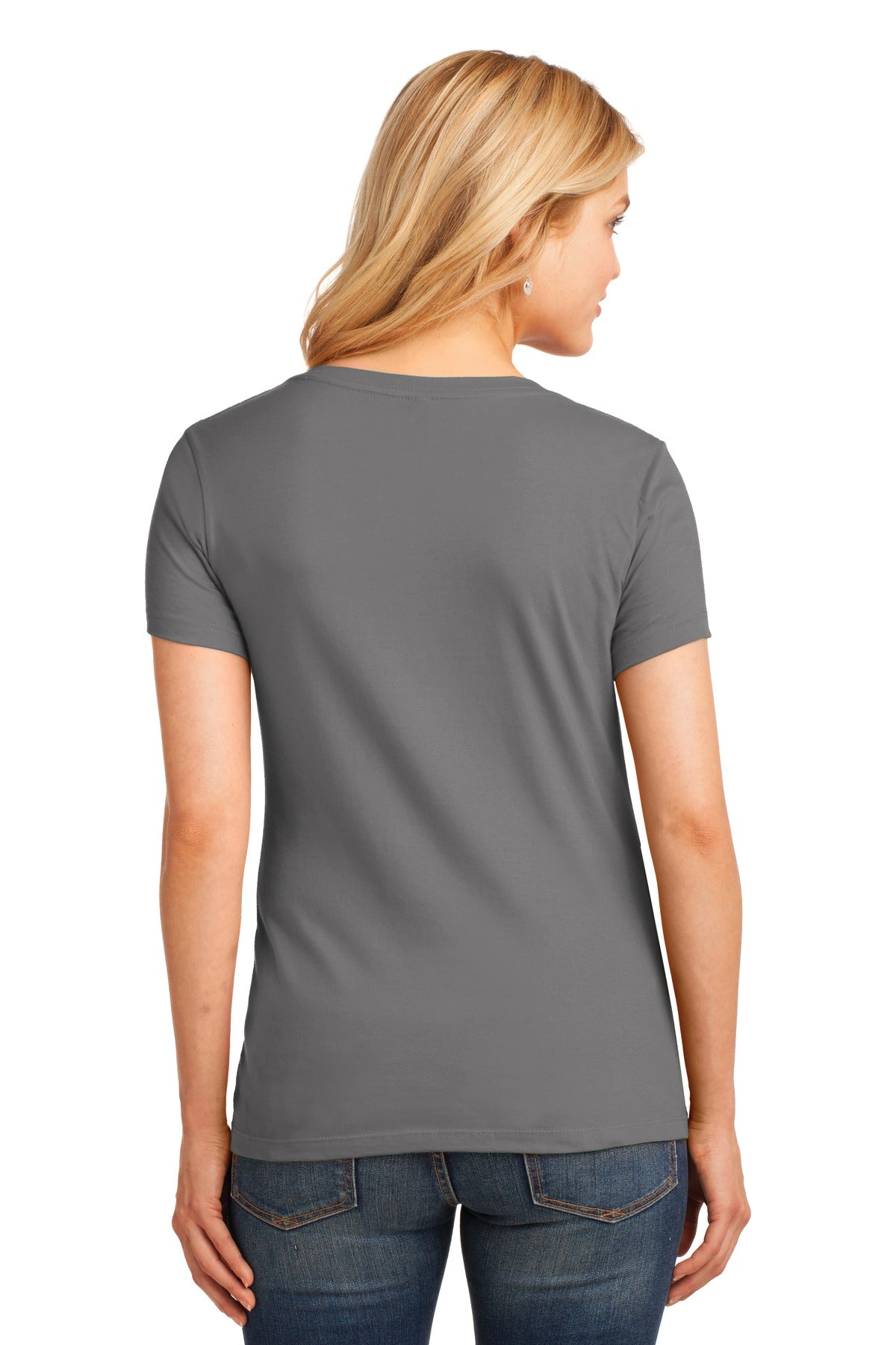 Port & Company Women's Core Cotton V-Neck Tee. LPC54V 2 of 3 Womens Apparel Shirts & Tops