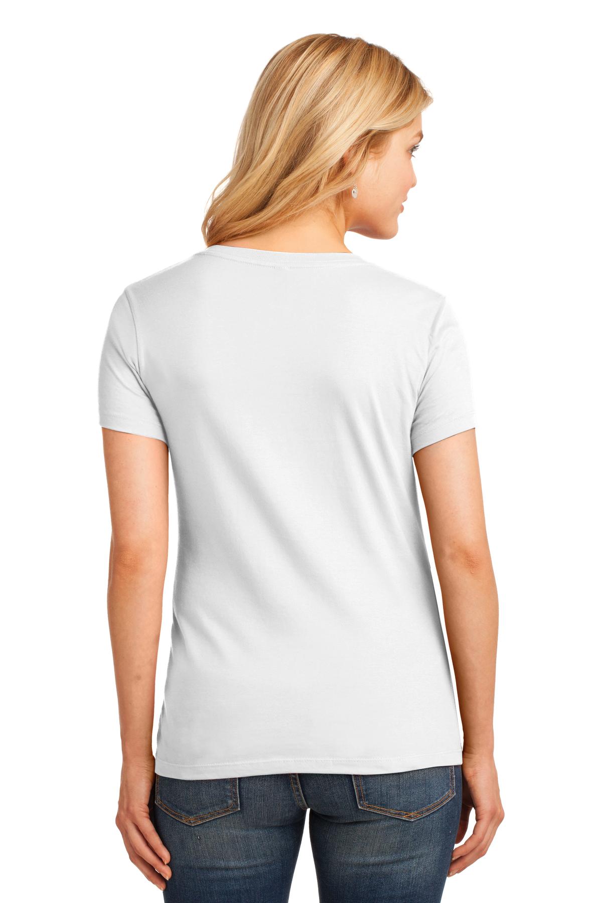 Port & Company Women's Core Cotton V-Neck Tee. LPC54V 2 of 3 Womens Apparel Shirts & Tops
