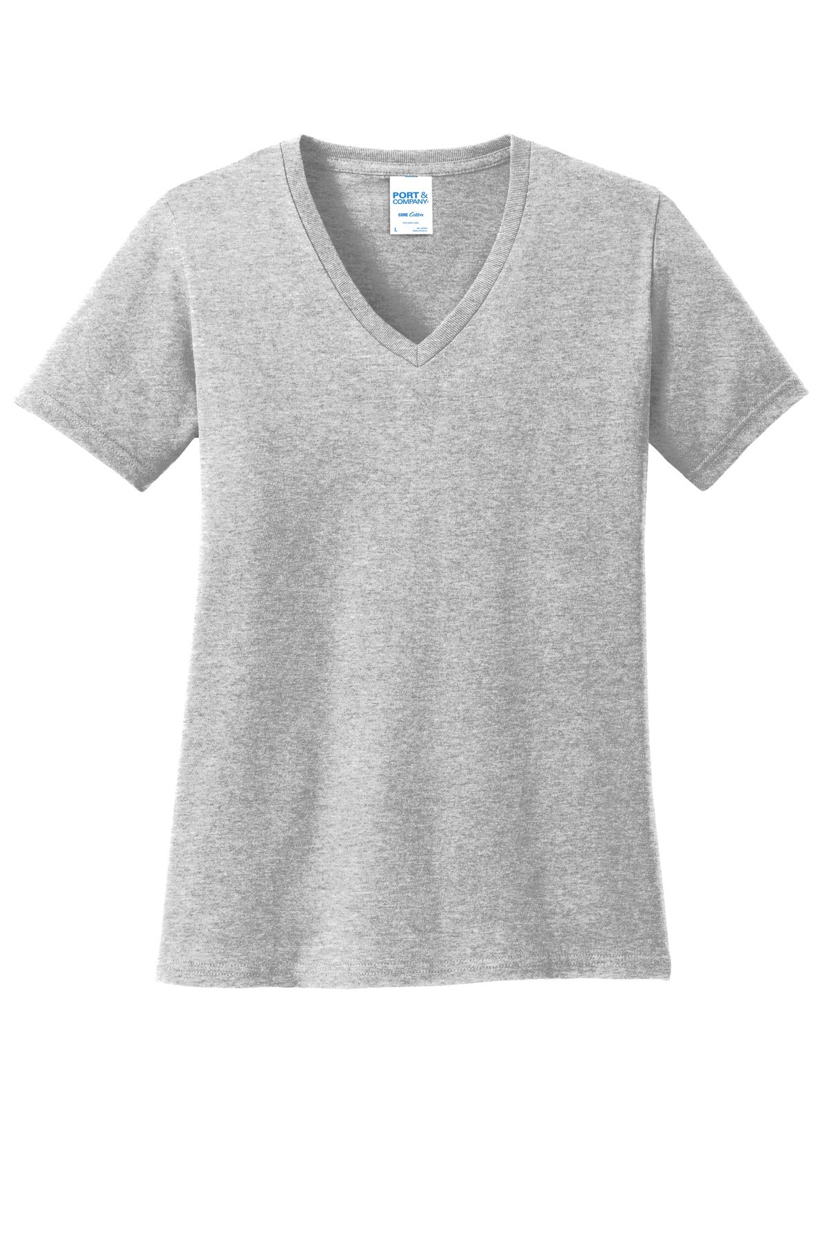 Port & Company - Women's Core Cotton V-Neck Tee Womens Apparel Shirts & Tops