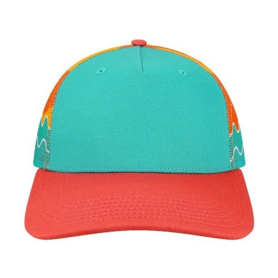 LOCALE Plain Front Five-Panel Trucker Cap-1