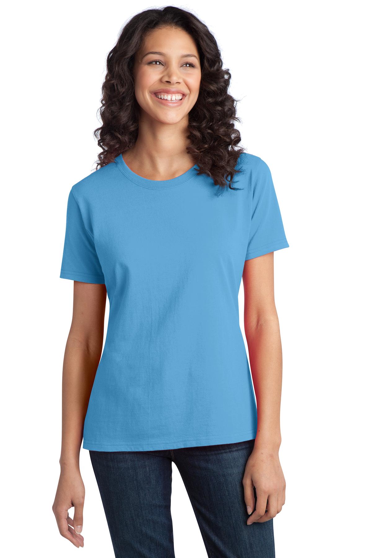 Port & Company Women's Ring Spun Cotton Tee LPC150 Womens Apparel Shirts & Tops