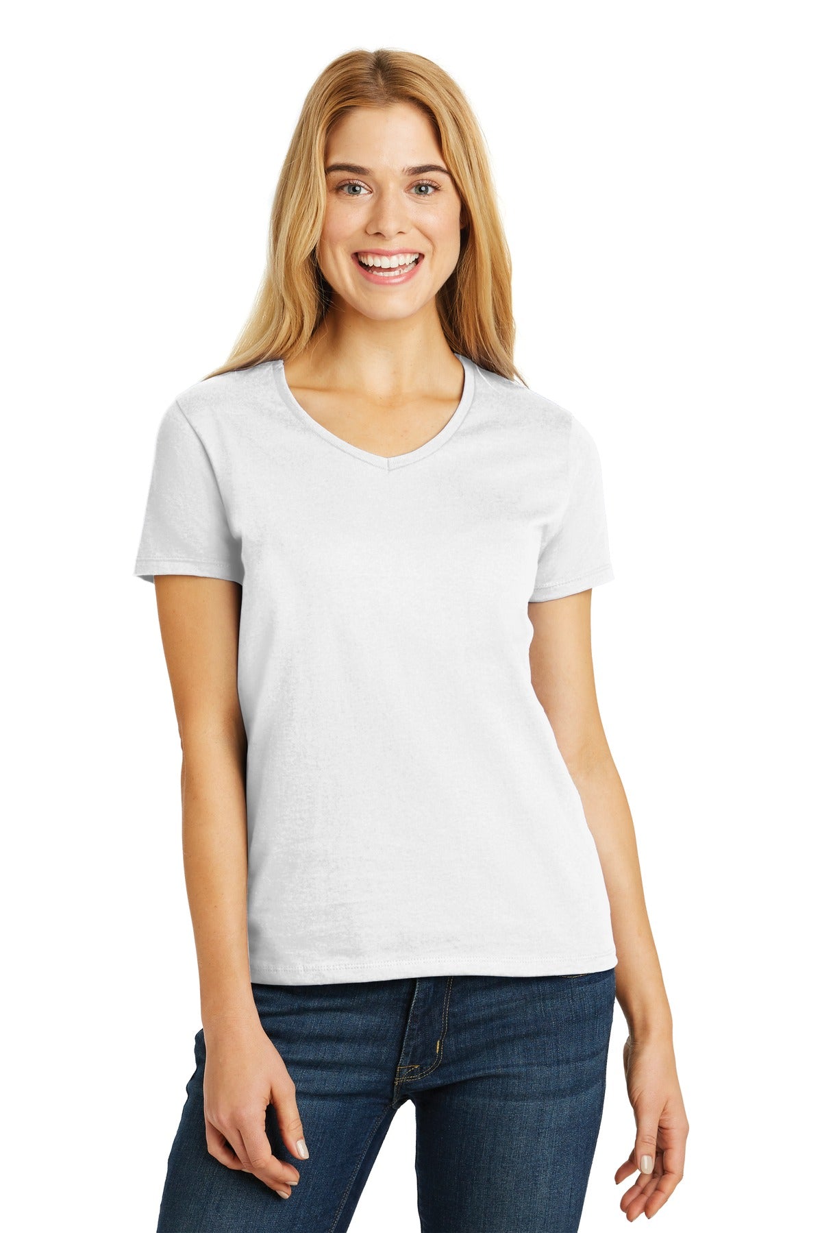 Hanes Essential-T Women’s V-Neck T-Shirt Womens Apparel Shirts & Tops