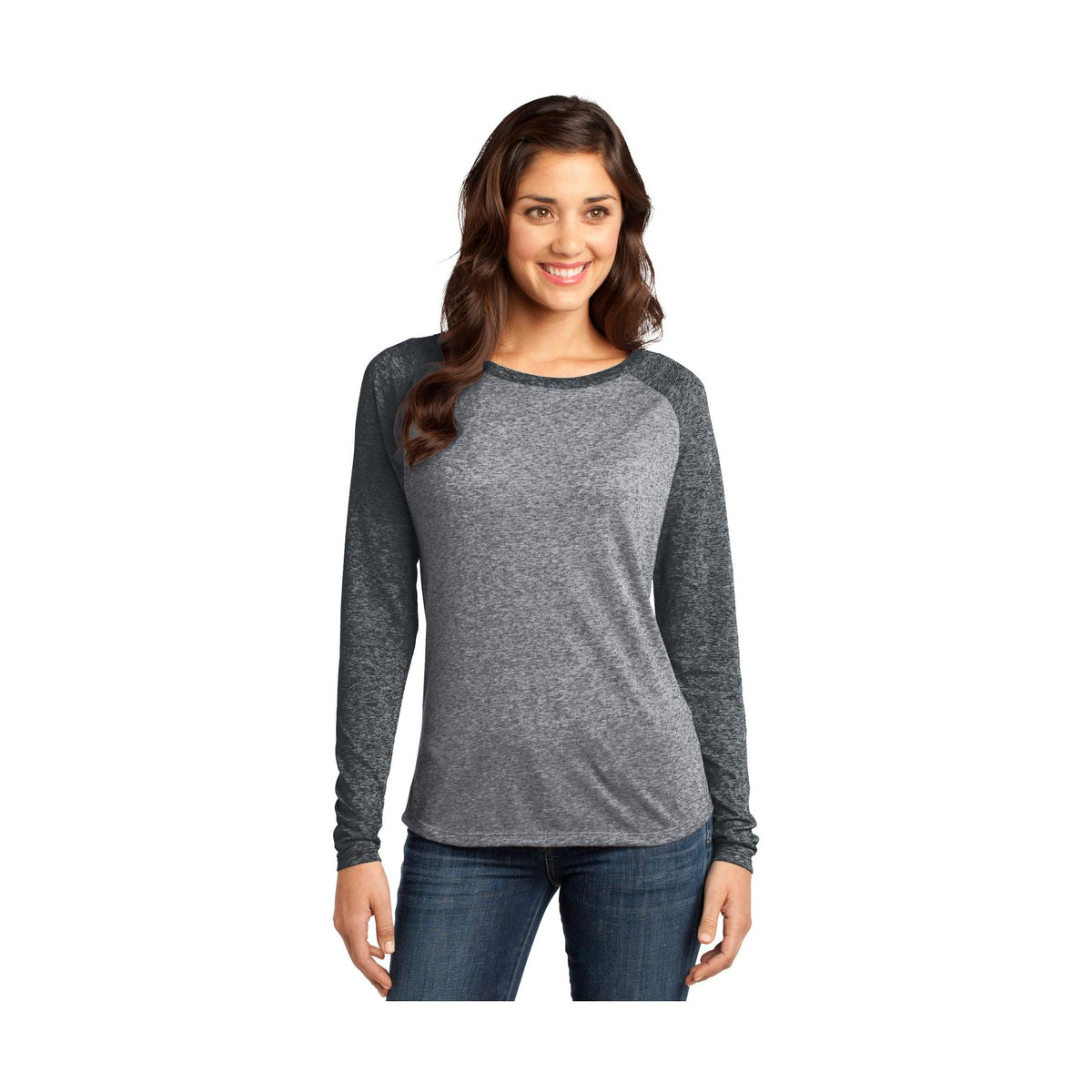 District Juniors Microburn Long Sleeve Raglan Tee