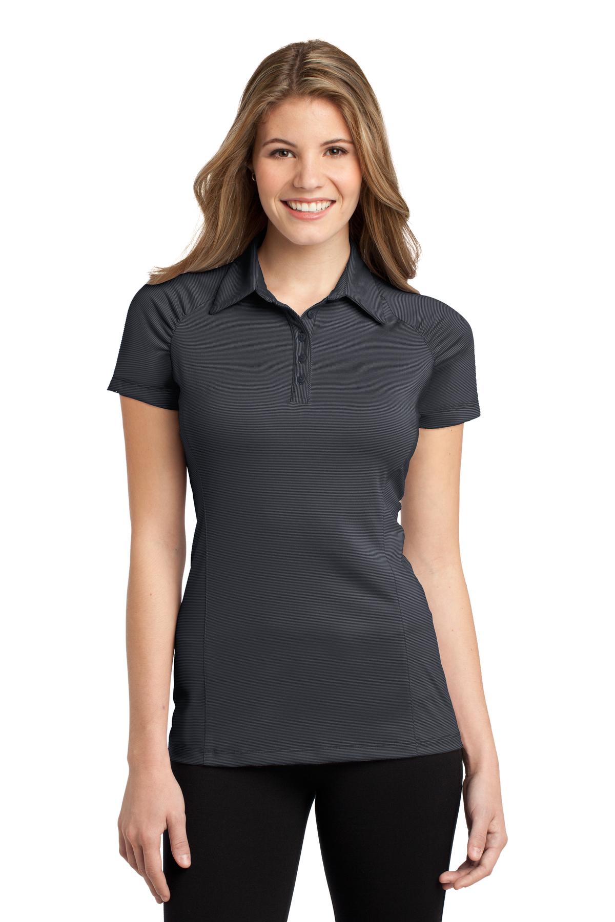 Port Authority Ladies Fine Stripe Performance Polo. L558 Womens Apparel Shirts & Tops