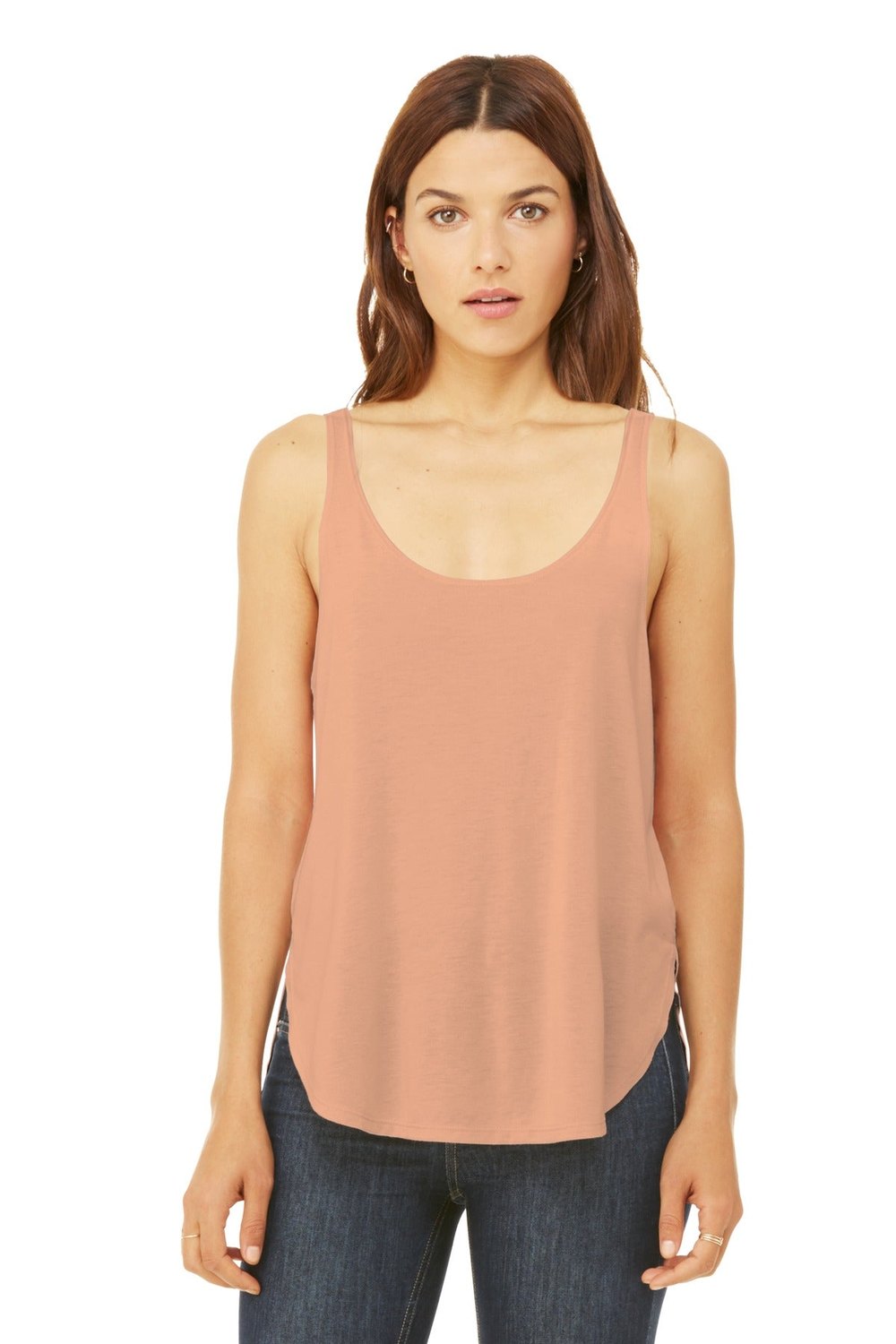 BELLA + CANVAS Women's Flowy Side-Slit Tank Womens Apparel Shirts & Tops