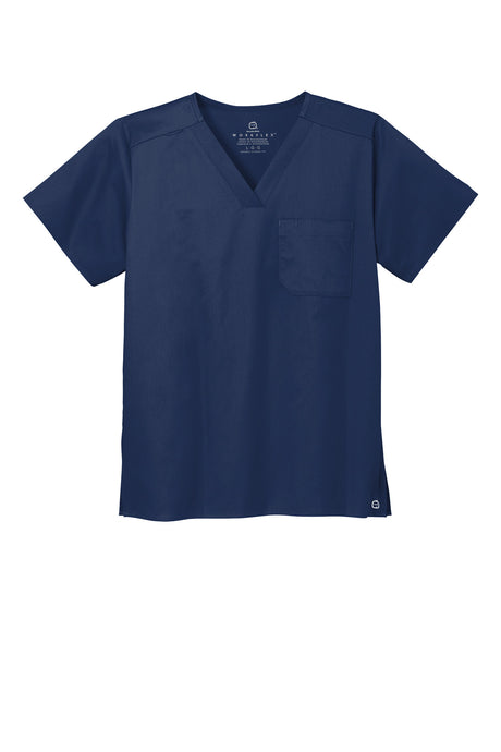 WonderWink Unisex WorkFlex Chest Pocket V-Neck Top. WW3160 Corporate Apparel Shirts & Tops