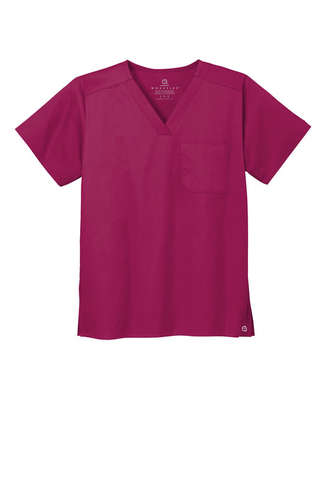 WonderWink Unisex WorkFlex Chest Pocket V-Neck Top. WW3160 Corporate Apparel Shirts & Tops