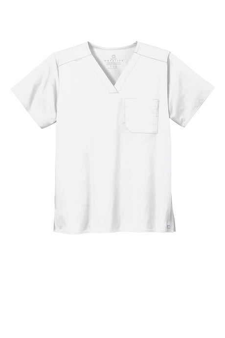 WonderWink Unisex WorkFlex Chest Pocket V-Neck Top. WW3160 Corporate Apparel Shirts & Tops