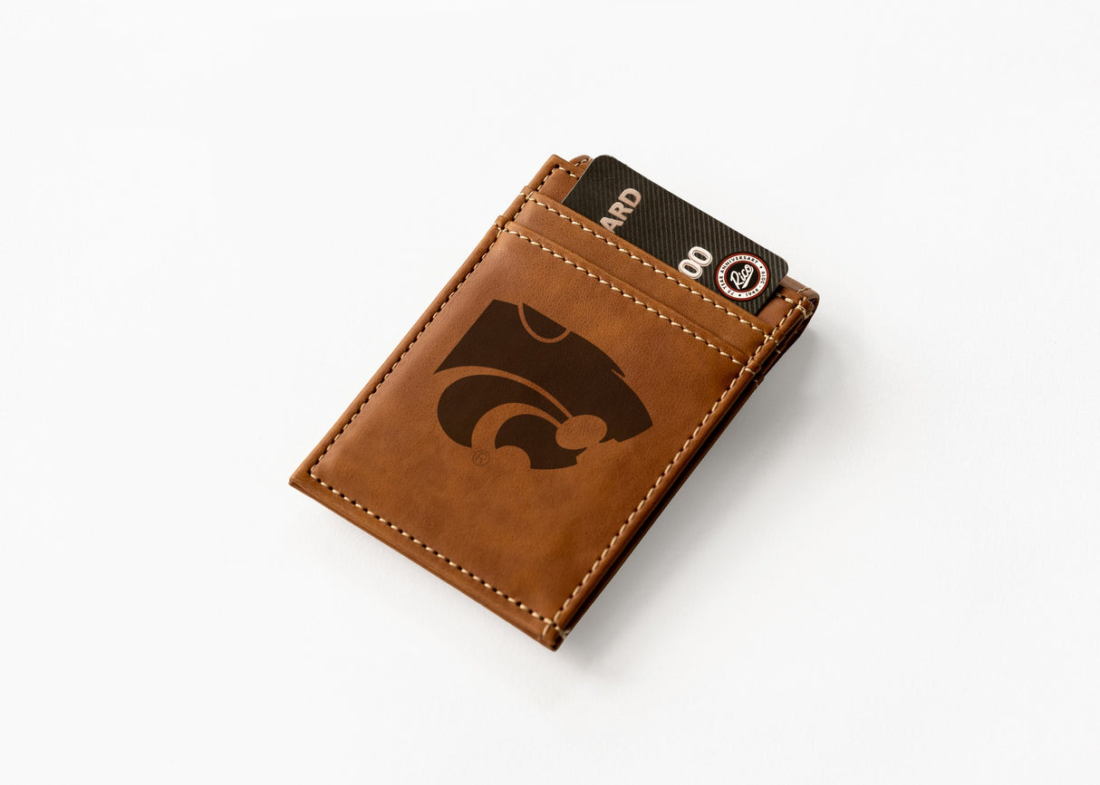 Rico Industries NCAA Kansas State Wildcats - KSU Laser Engraved Front Pocket Wallet