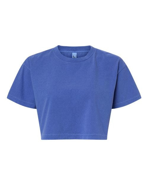 American Apparel Women's Garment-Dyed Heavyweight Cropped Tee-1