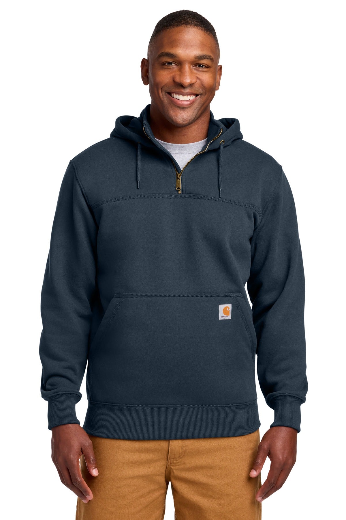Carhartt Men's Tall Rain Defender Paxton Heavyweight Hooded Zip Mock Sweatshirt CTT100617