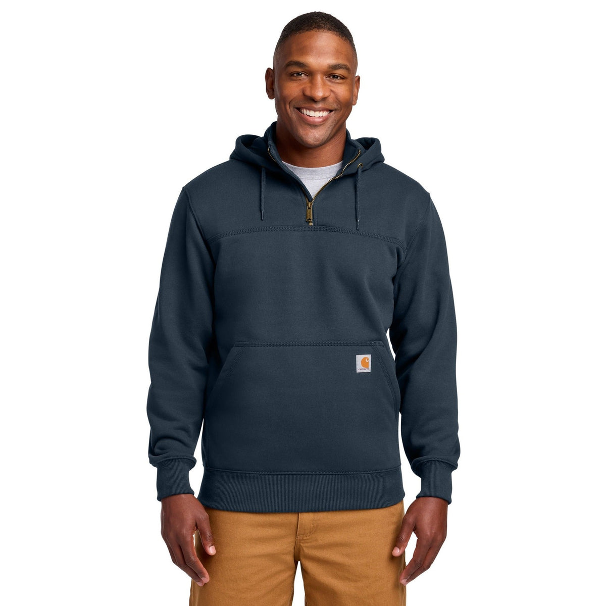 Carhartt Men's Tall Rain Defender Paxton Heavyweight Hooded Zip Mock Sweatshirt CTT100617