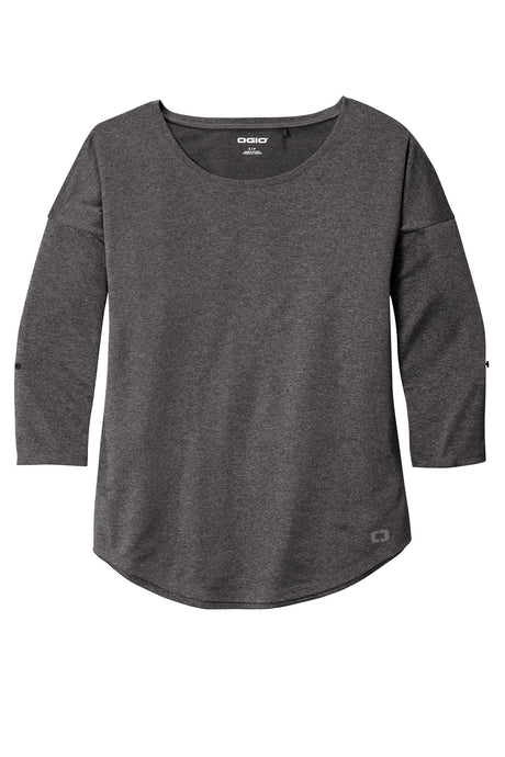 OGIO Women's Gravitate Scoop 3/4-Sleeve. LOG141 Corporate Apparel Shirts & Tops