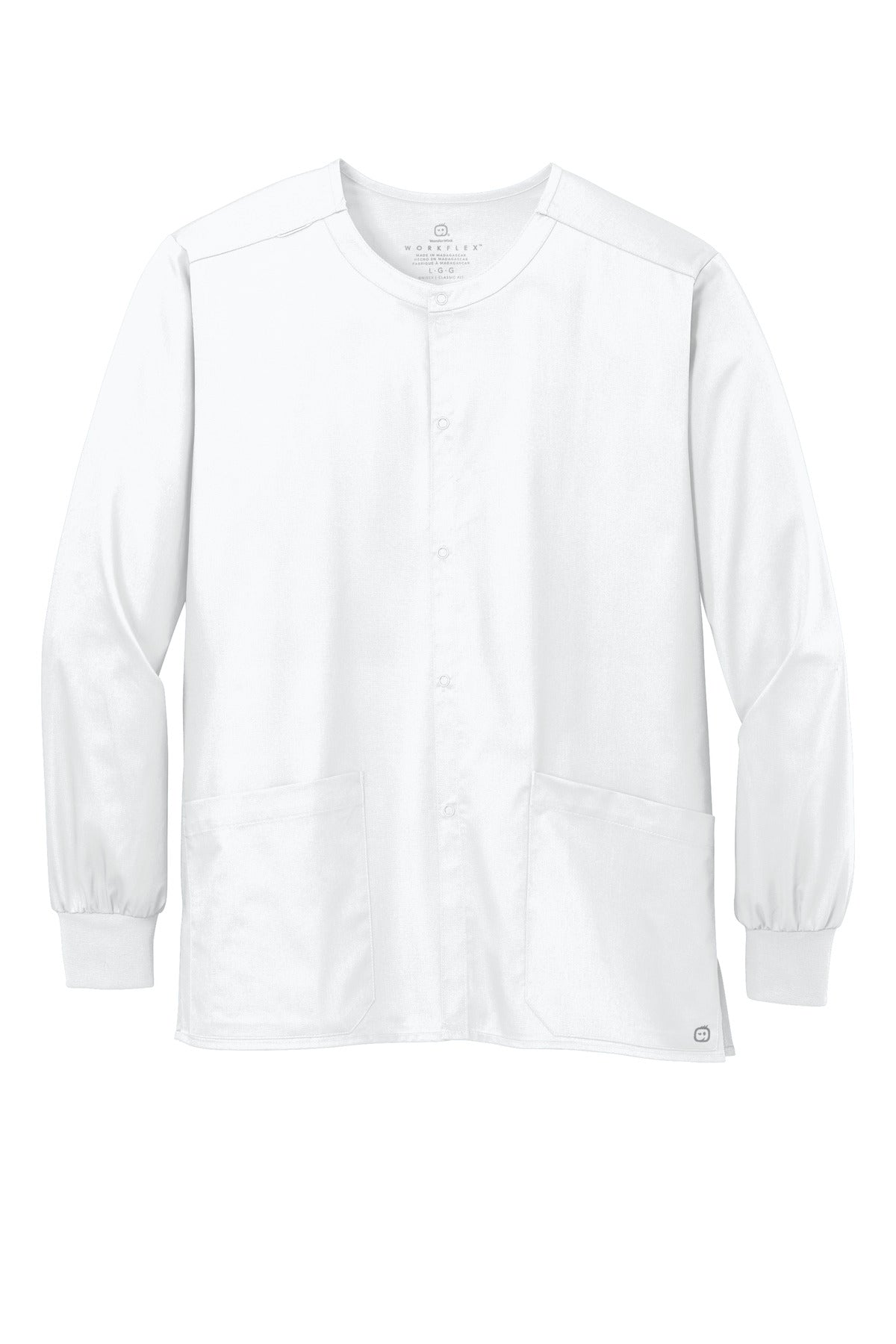 WonderWink Unisex WorkFlex Snap-Front Scrub Jacket. WW3080 Corporate Apparel Jackets & Vests