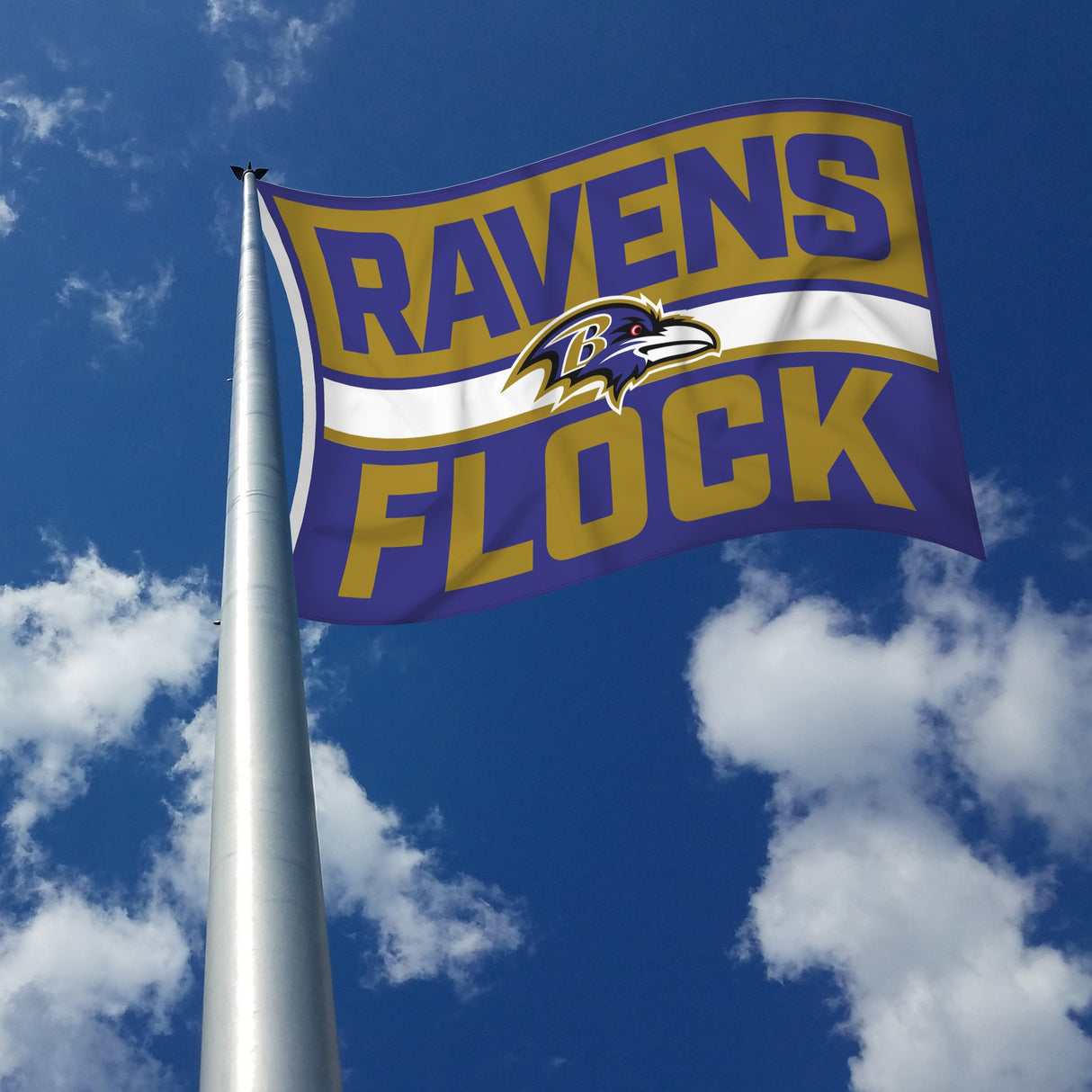 Rico Industries NFL Baltimore Ravens Bold 3' x 5' Banner Flag-2