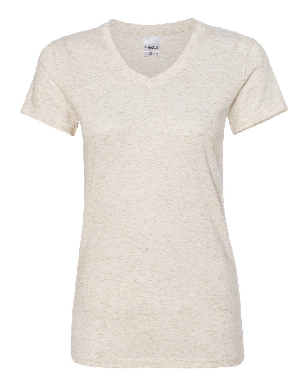 J. America Women's Glitter V-Neck Tee 8136