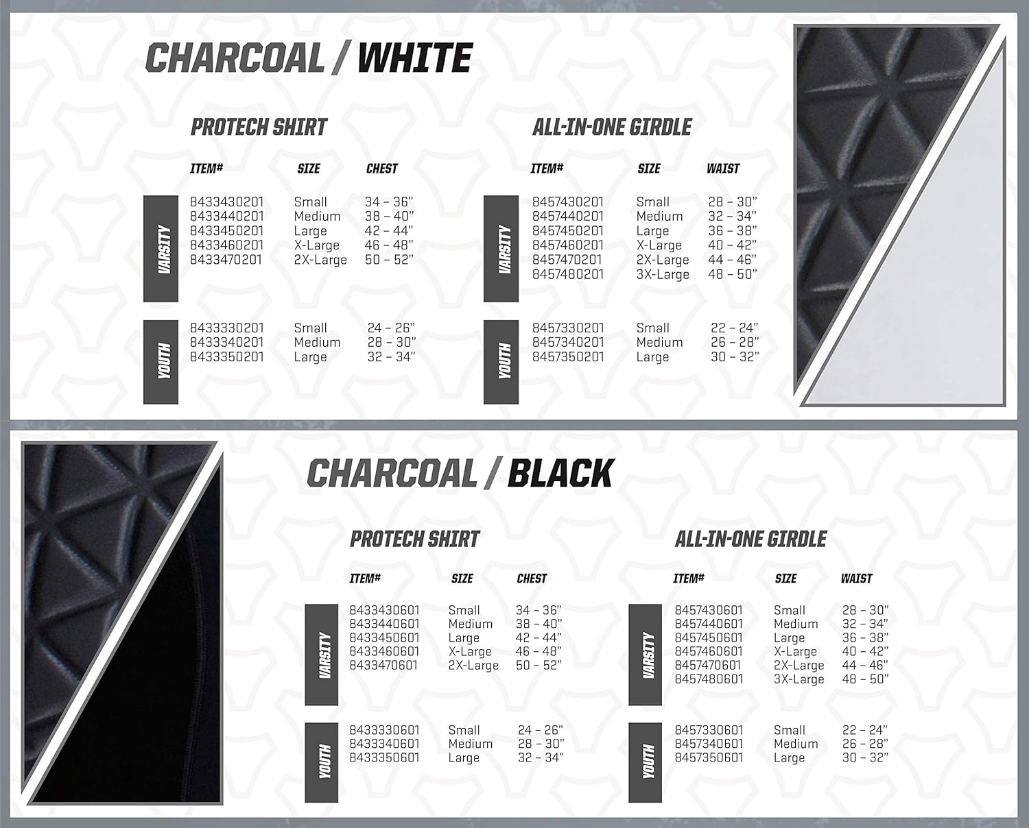 Schutt ProTech All-In-One Youth Integrated 5-Pad Girdle Football Girdles Youth