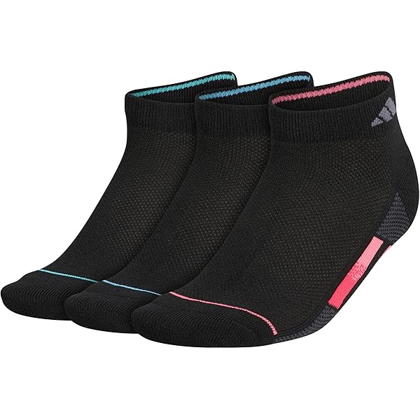 adidas Women's Superlite Stripe 3 3-Pack Low Cut Socks