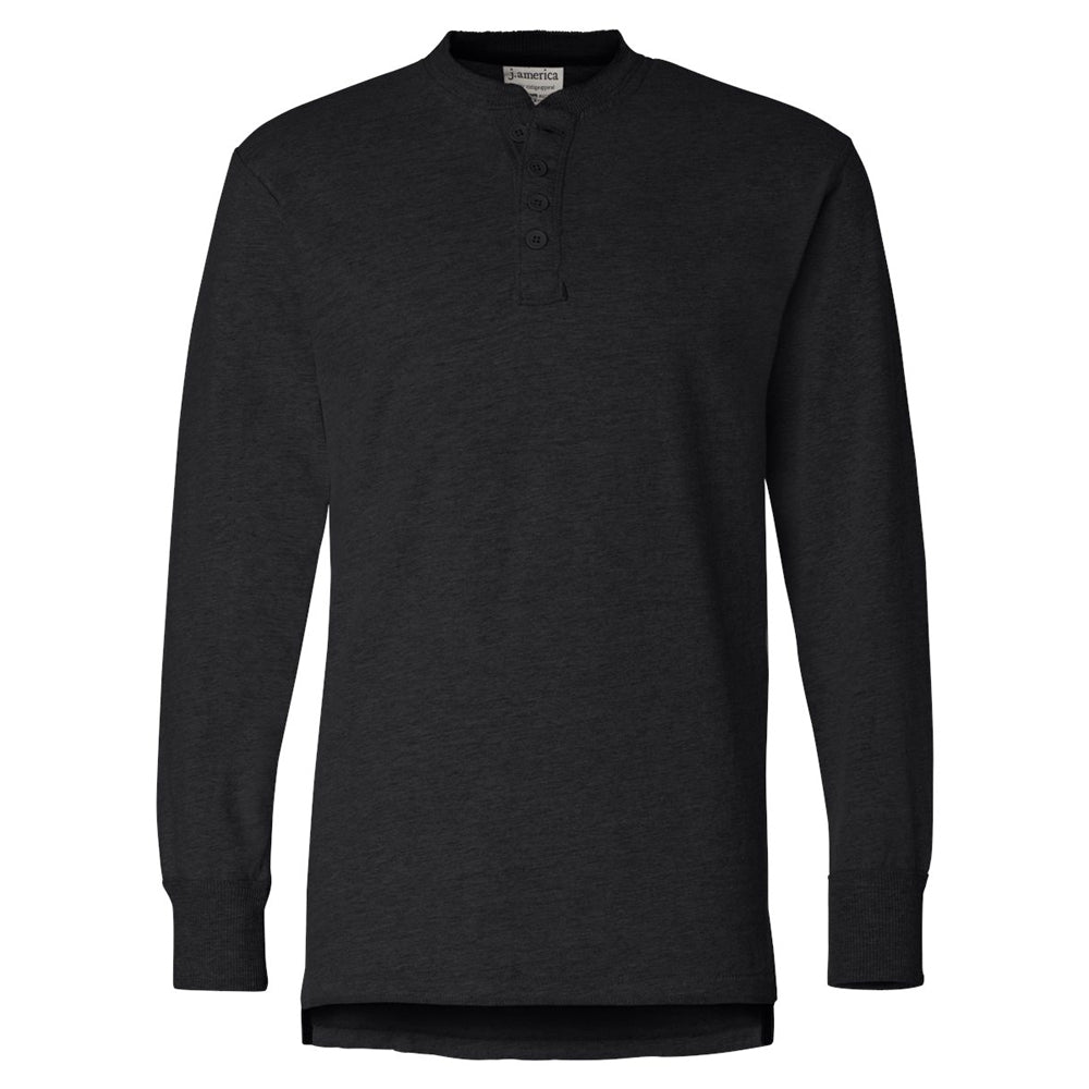 J. America Unisex Vintage Brushed Jersey Henley 8244
