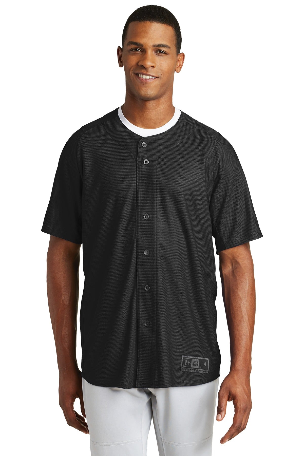 New Era Men's Diamond Era Full-Button Jersey. NEA220 Corporate Apparel Shirts & Tops