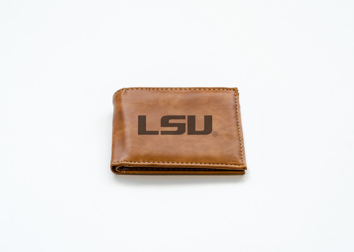Rico Industries NCAA LSU Tigers Laser Engraved Billfold Wallet-2