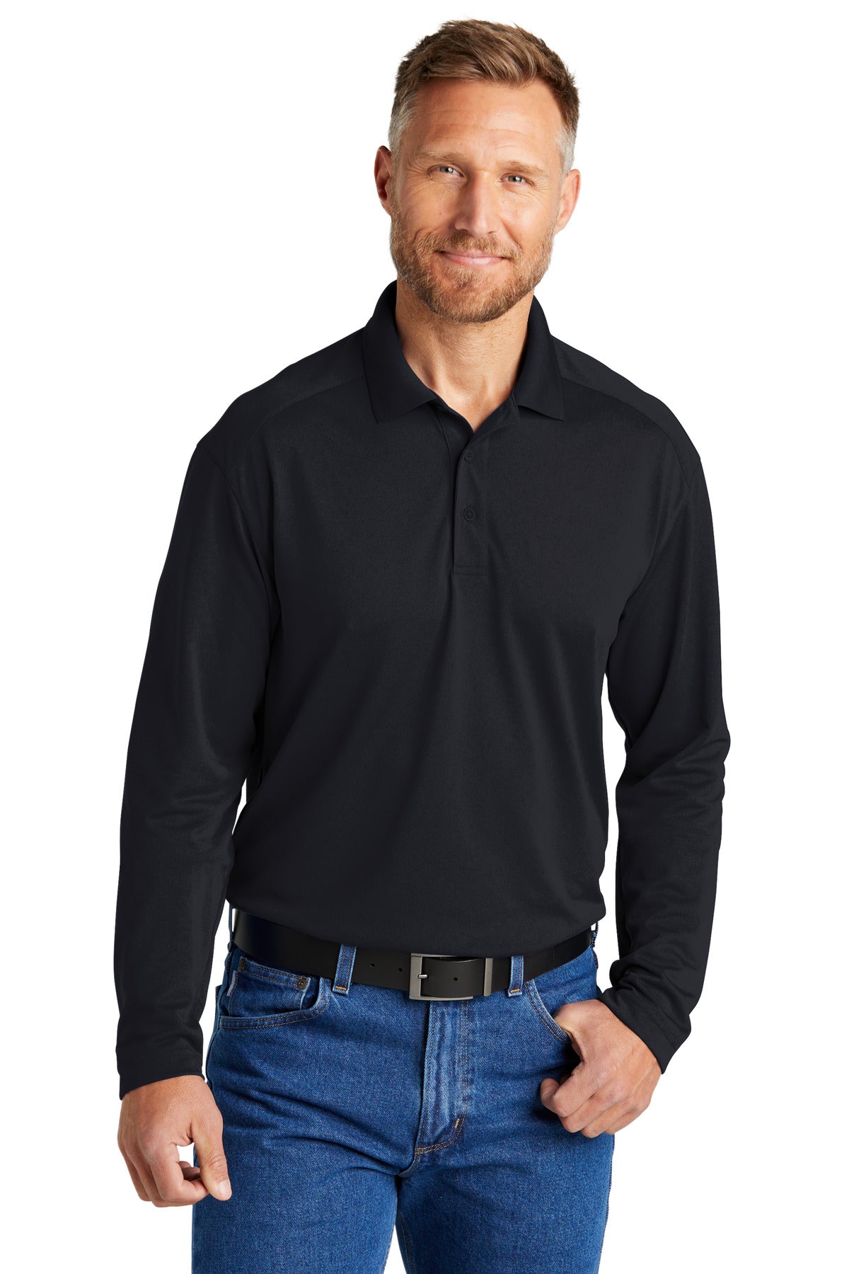 CornerStone Men's Select Lightweight Snag-Proof Long Sleeve Polo. CS418LS Mens Apparel Shirts & Tops