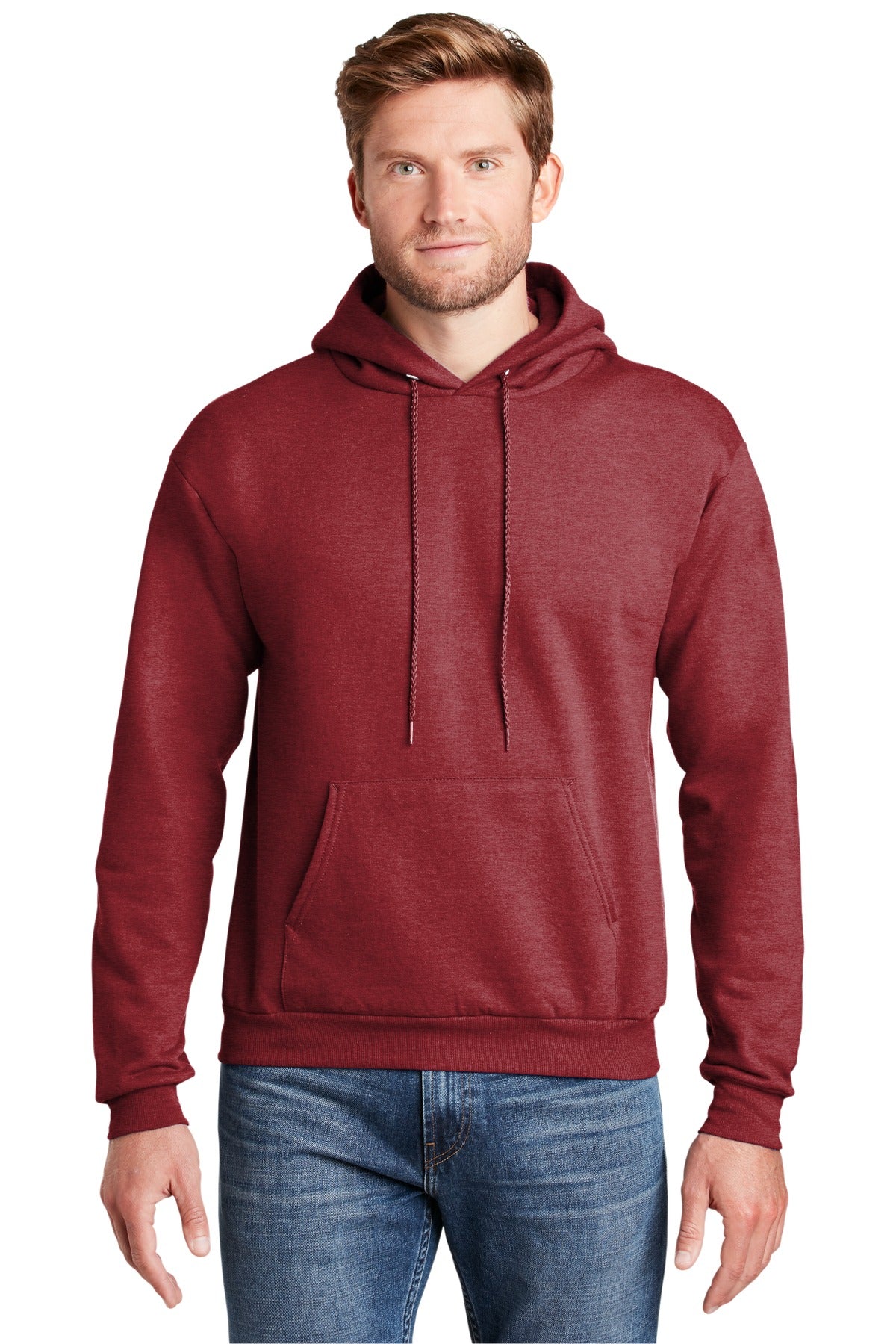 Hanes Men's EcoSmart Pullover Hooded Sweatshirt-1