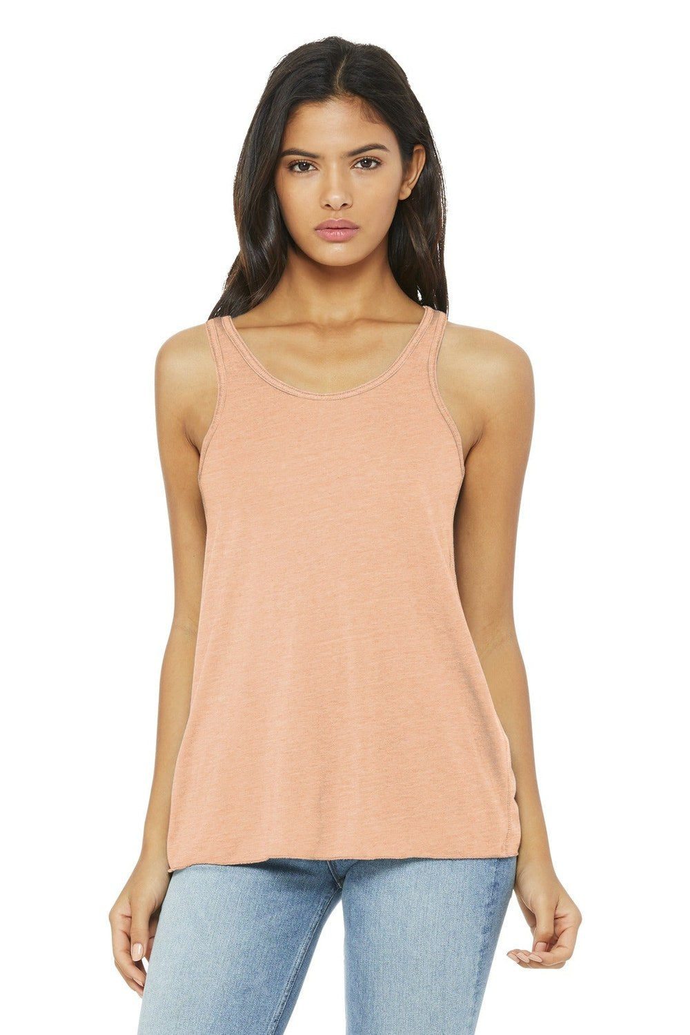 BELLA + CANVAS Women's Flowy Racerback Tank Womens Apparel Shirts & Tops