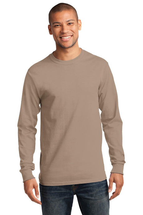 Port & Company Men's Long Sleeve Essential Tee. PC61LS Mens Apparel Shirts & Tops