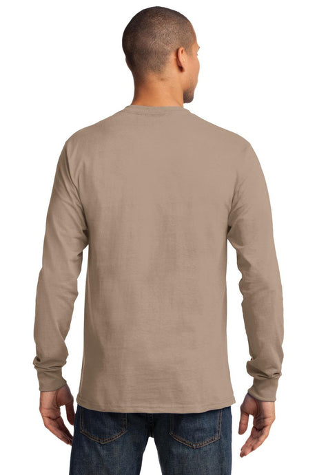 Port & Company Men's Long Sleeve Essential Tee. PC61LS Mens Apparel Shirts & Tops