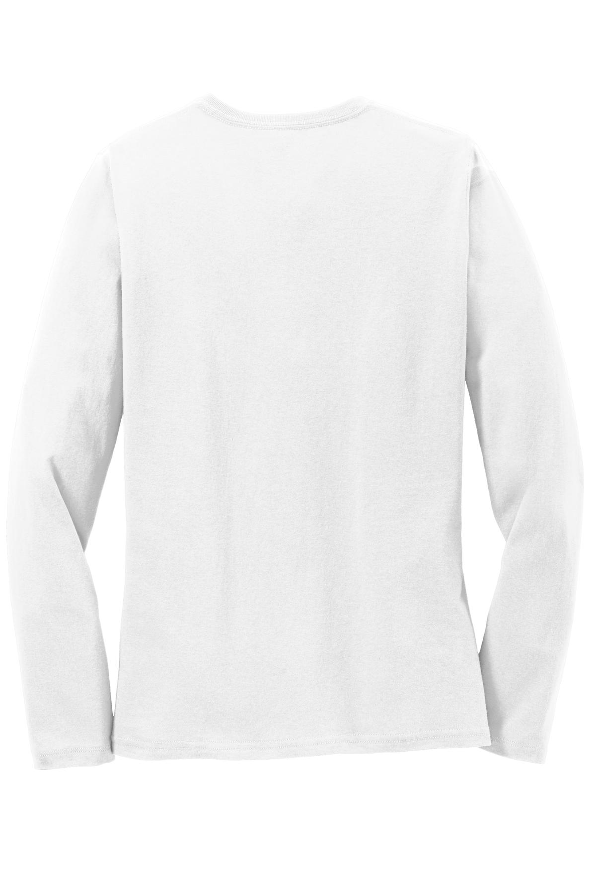 Port & Company Womens Long Sleeve Core Cotton Tee. LPC54LS Womens Apparel Shirts & Tops