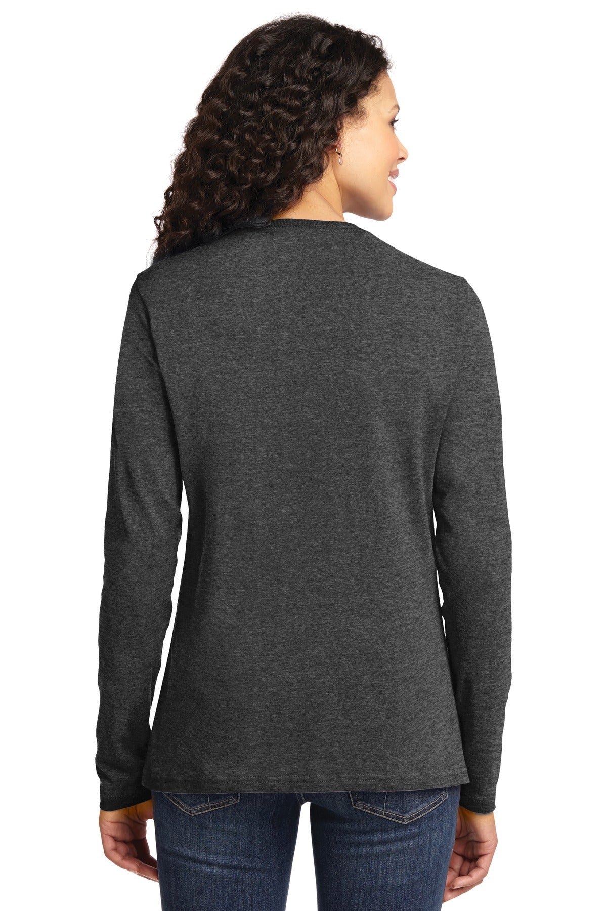 Port & Company Womens Long Sleeve Core Cotton Tee. LPC54LS Womens Apparel Shirts & Tops