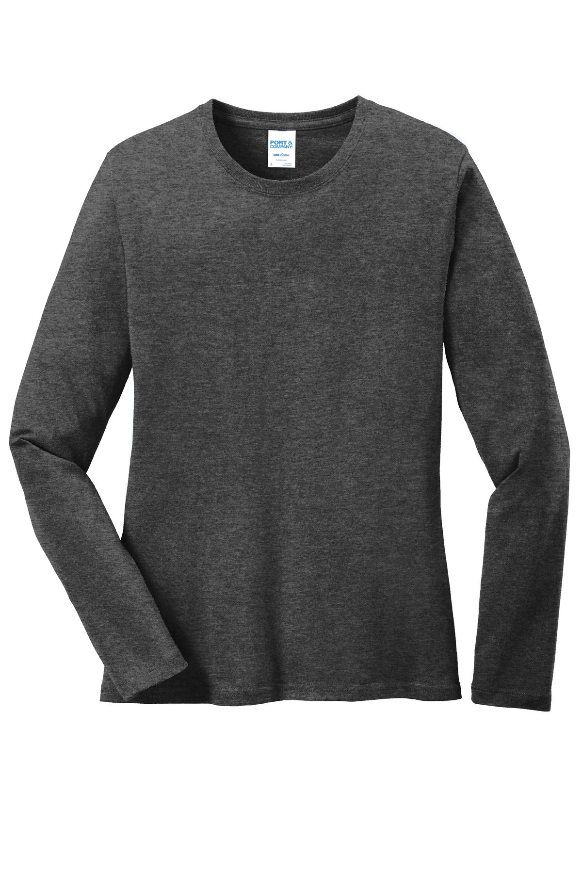 Port & Company Womens Long Sleeve Core Cotton Tee. LPC54LS Womens Apparel Shirts & Tops